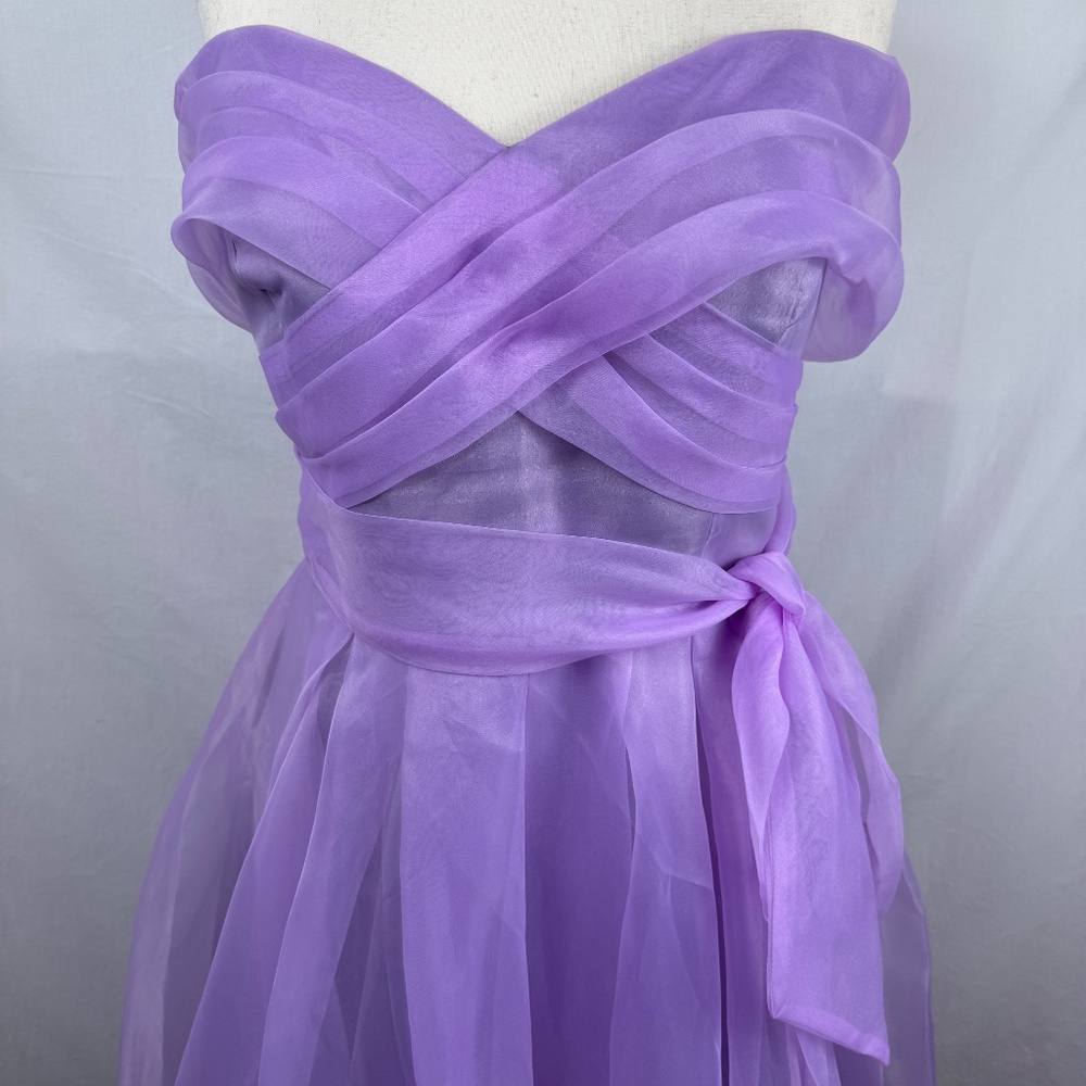 NWT PURPLE Organza Off Shoulder Dress Plus Size 22 LanTing TS Couture PROM!